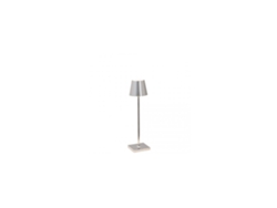 Lámpara de Mesa Poldina Pro LED Cromo Micro Pulido Recargable y Regulable ZAFFERANO