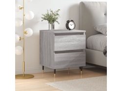 Mesita de Noche 40X35X50 Cm Derivados de Madera Gris Sonoma
