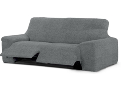 Funda Multielástica para Sofá Relax de 3 Plazas con 2 Asientos MILICA Spongy Gris Oscuro