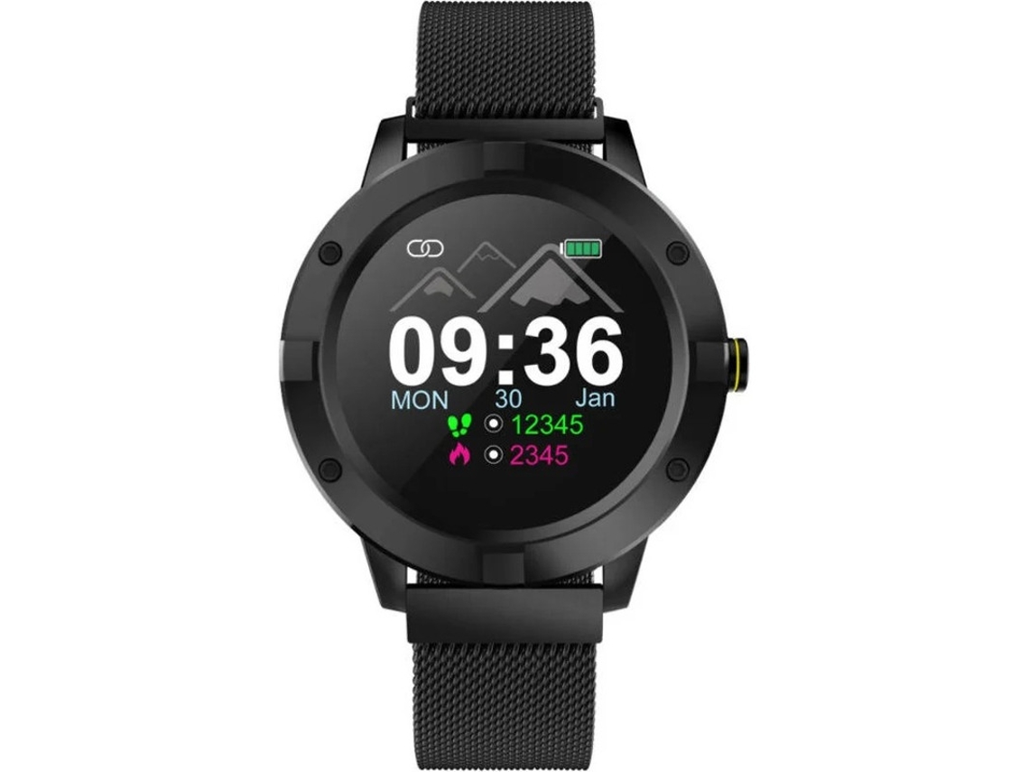 Reloj inteligente Q10 para mujer, resistente al agua IP67, con monitor de ritmo cardíaco, podómetro y rastreador de actividad física multideportivo Yizhood (negro)