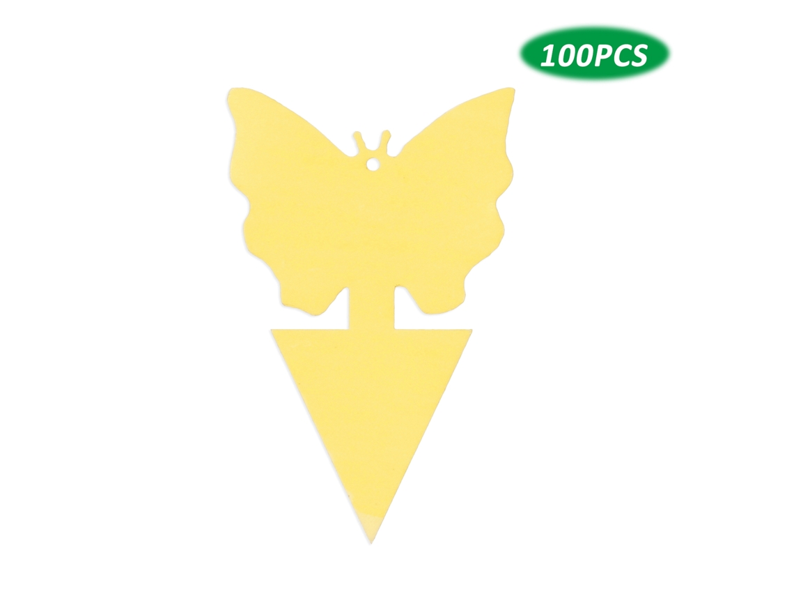 100 Trampas Adhesivas De Doble Cara Para Insectos Voladores, Ideales Para Plantas De Interior Y Exterior.