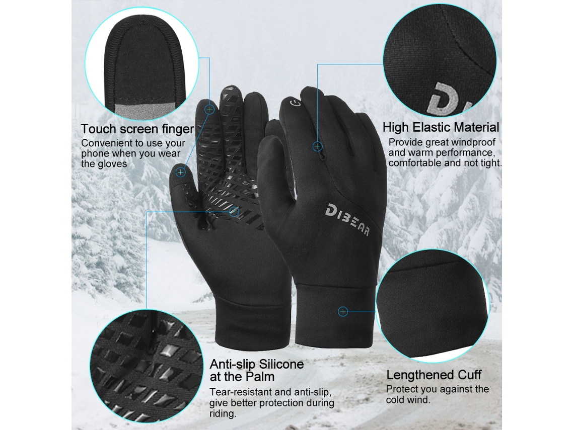 Guantes De Invierno Impermeables Con Malla Táctica, Guantes De Ciclismo, Guantes Cálidos, Guantes De Dedos Completos Para Esquí, Snowboard Y Ciclismo.