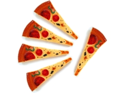 Juego De 5 Bolígrafos Con Forma De Pizza, Con Pegatina, De Color Negro Y Escritura Fluida.