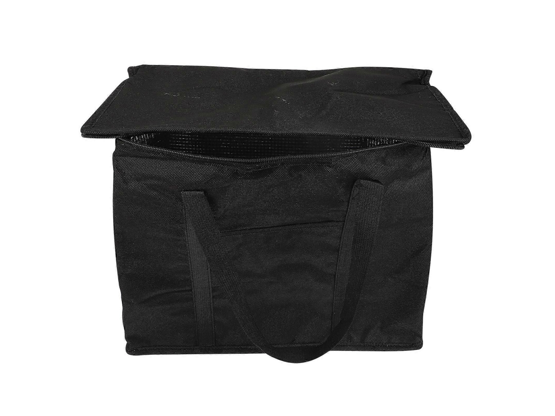 Bolsa de compras plegable para uso exterior, 1 unidad, negra, tela no tejida. GOKOCO