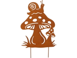 Adornos De Jardín De Metal Con Forma De Caracoles, Setas, Estacas Y Animales De Hierro Decoraciones Rústicas Para
