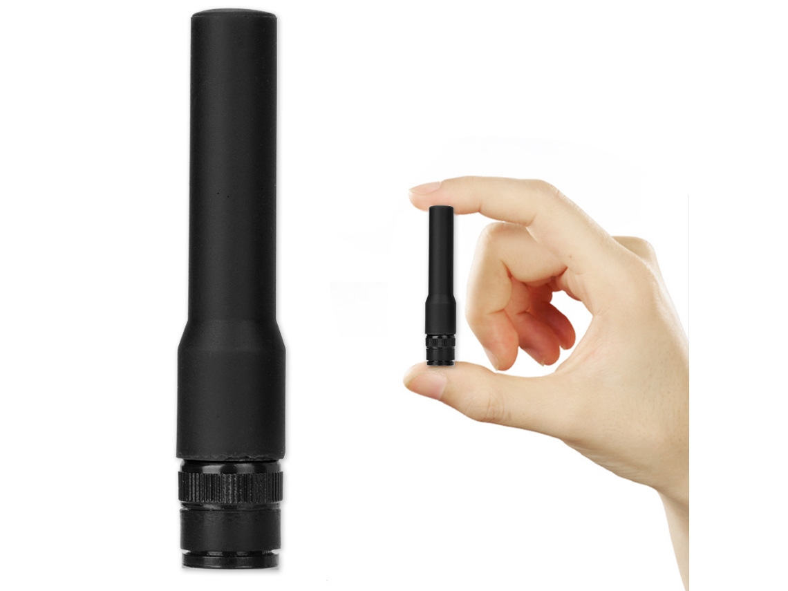 Antena Corta De Doble Banda 144/430mhz Con Conector Bnc Hembra Para Radioaficionados Móviles, Fabricada En Silicona (negra).