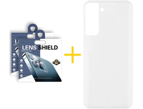 Carcasa + 2 Protectores de Cámara para Samsung Galaxy S21 5G SKYHE Transparente Claro