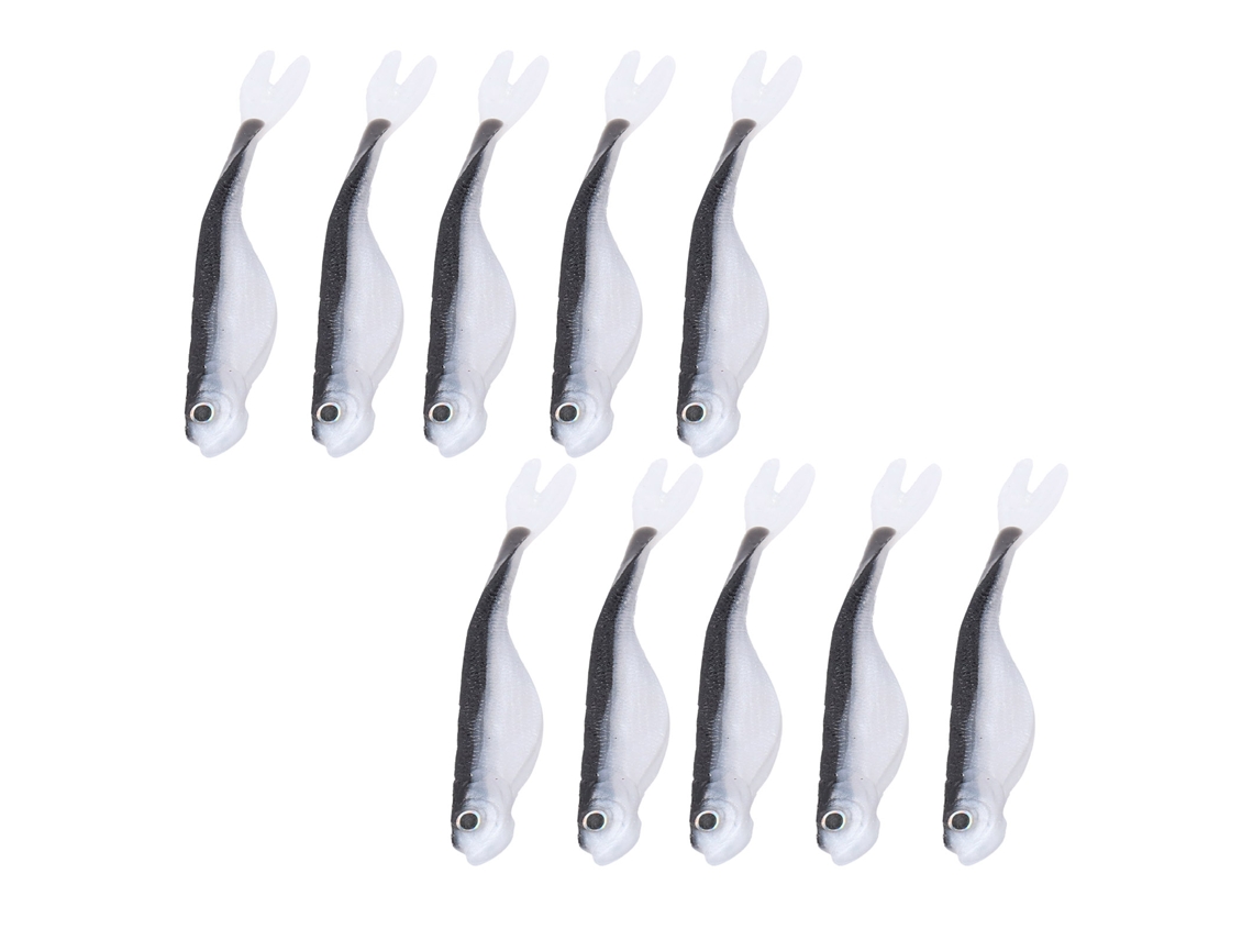 Cebo artificial portátil bicolor de silicona, 2 unidades, 8
