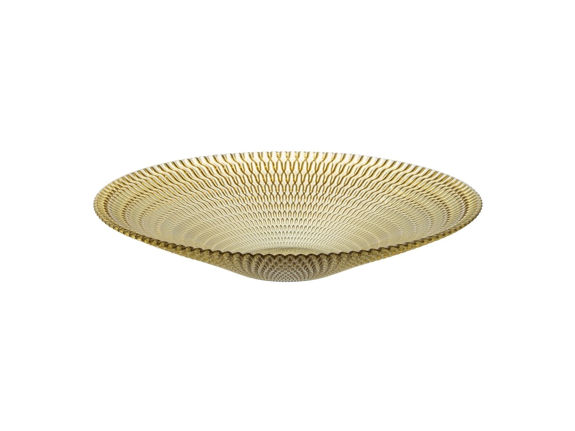 Centro de Mesa Amarillo Cristal 40 x 40 x 7 cm