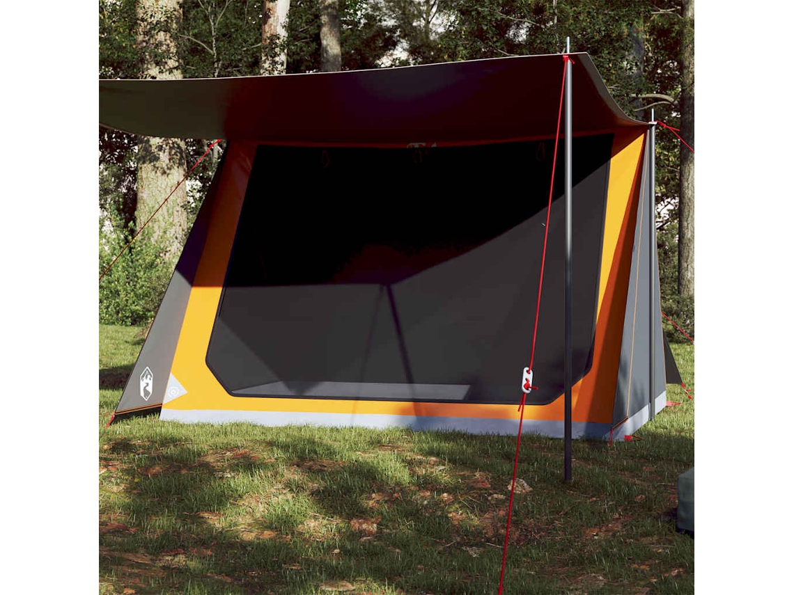 Tienda de campaña para 2 personas, tejido impermeable, gris/naranja