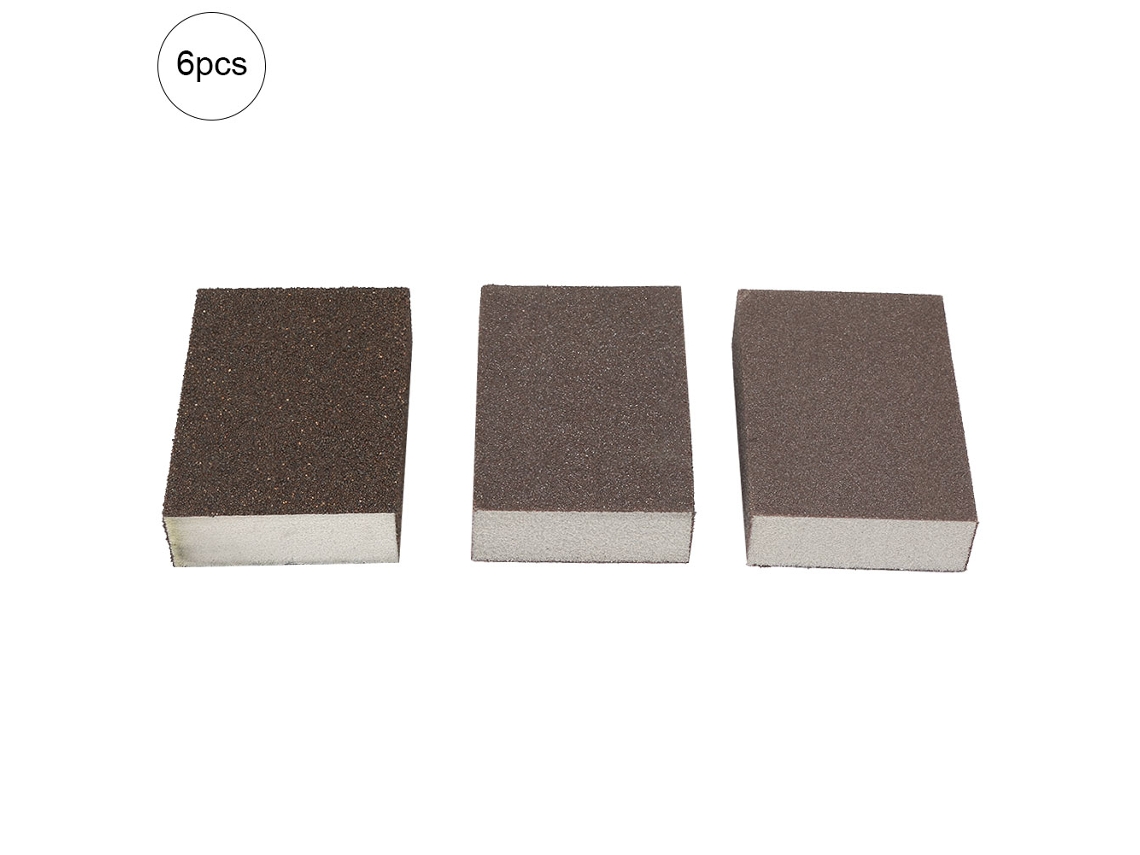 Bloque De Esponja De Arena 6 Piezas Lija Esponja Pulido Oxido (2*60, 2*100, 2*180 Malla)