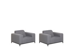 Sillón BELIANI Rovigo de Poliéster Gris 105x84x68