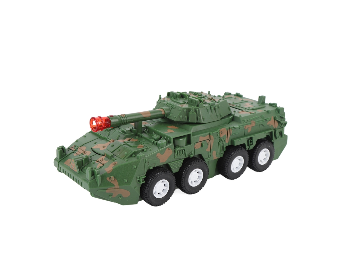 Ats-juguete De Tanque Transformador Con Luz Sonido Rotación Botón De Deformación Camuflaje Para Niños