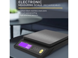 Balanza Eléctrica Recargable Para Pasteles, Resistente Al Agua Ip67, Precisa, Con Funciones De Conteo, Tara Y Conversión De Unidades.