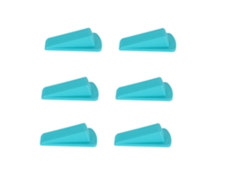 6 Piezas Toques De Puerta Flexibles Apilables Duraderos Tpr Anti-deformación Para Espacio De 1.2in Hogar Oficina Azules