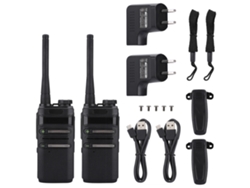 Walkie Talkie Portátil Bidireccional De 3 W Uhf 400-470 Mhz, 16 Canales, 2 Unidades.