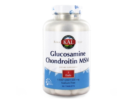 Complemento Alimentar KAL Kal Glucosamine/Chondroitin/Msm - 90 Comprimidos (72662) (90 cápsulas)