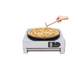 Crepera, 3 kW de potencia, superficie de 15,75 pulgadas, temperatura ajustable de 50 °C a 290 °C, revestimiento antiadherente