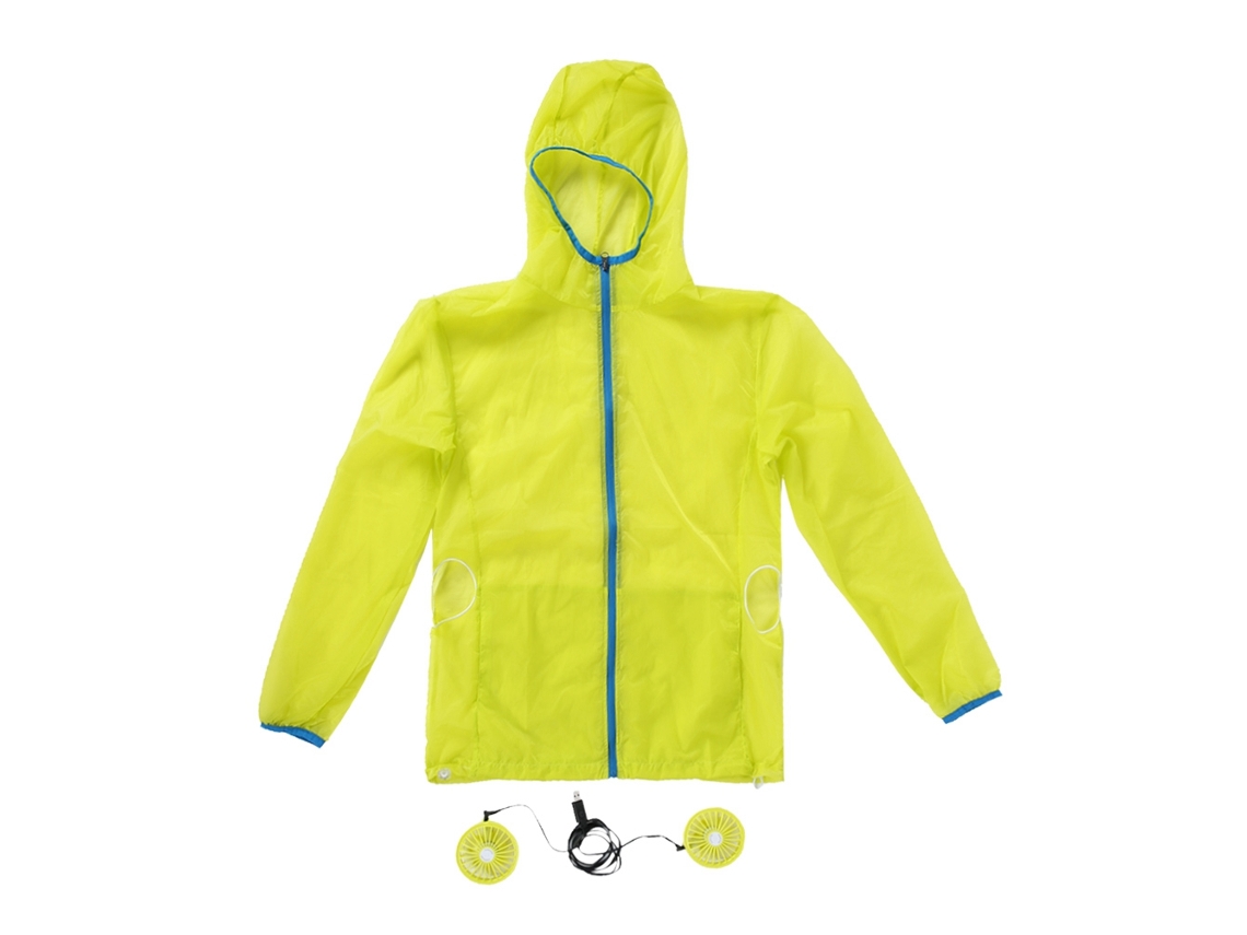 Camiseta de protección solar con ventilador 7.4v Verano Amarillo 3xl