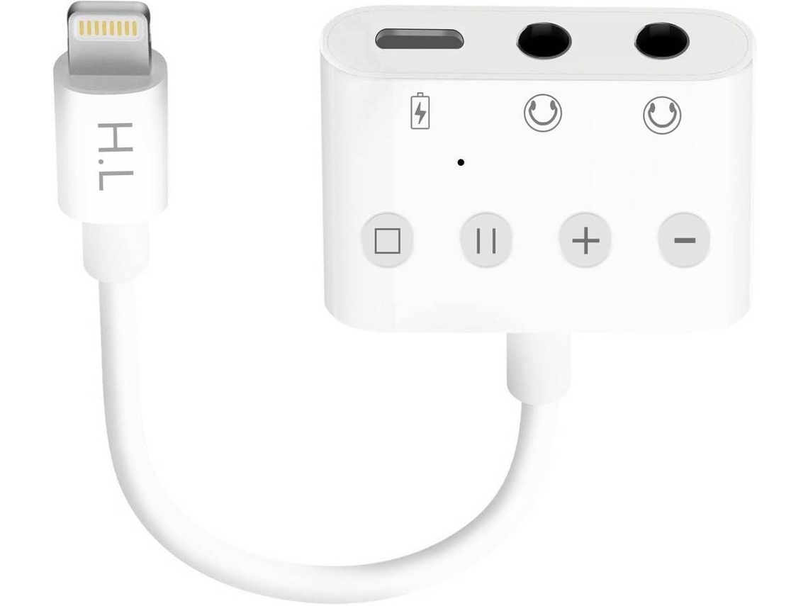 Adaptador AVIZAR ADA-HL104 (Lightning - Jack 3.5 mm - Blanco)