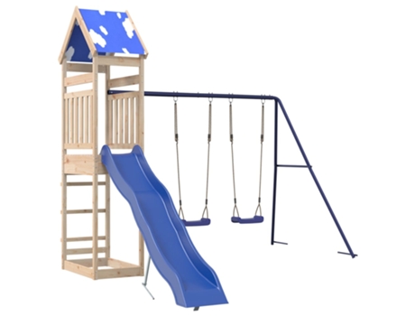 Parque infantil de exterior de VIDAXL madera maciza de pino