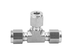 Conector T De Compresión Ferrulado De Acero Inoxidable 316 Diámetro Igual Ss‑600‑3ф6