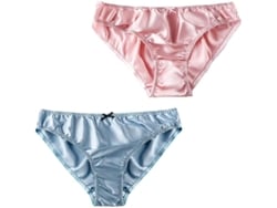 2026-mujeres Calzoncillos De Seda De Morera Bikini Sexy Satin Suave Ropa Interior 2 Piezas