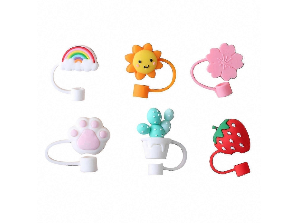Tapas de silicona para pajitas reutilizables, cubiertas antipolvo para las puntas de las pajitas, tamaño grande, Rosewell