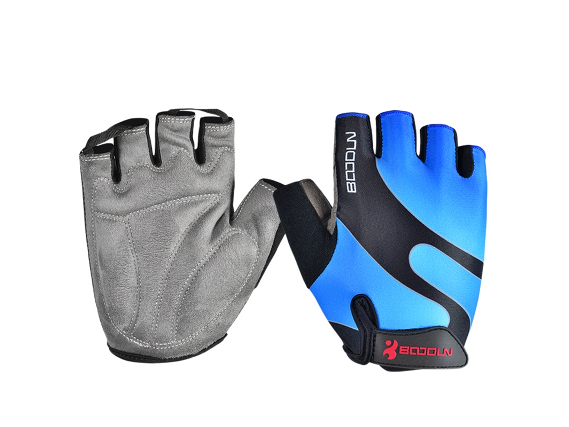 (azul L) Guantes De Ciclismo Unisex Antideslizantes De Medio Dedo Con Protección Solar