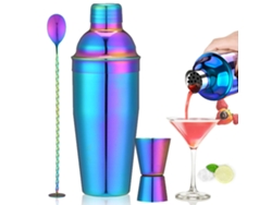 Juego De Coctelera Profesional De 750ml Mezclador De Bebidas De Acero Inoxidable Herramientas Para Hacer Cócteles Coloridas Gertiz