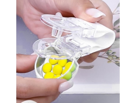 HURRISE Dispensador de medicamentos portátil transparente, caja de muebles pequeña, ligera y duradera