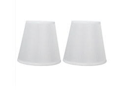 2026-2pcs Lámpara De Tela Estilo Europeo Clip On Para Lámpara De Techo Pared E14 Tuerca Pt06 Beige