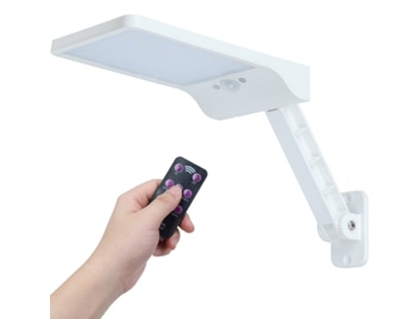 Luz solar, farola solar con control remoto de 3 modos, montada en la pared para jardín, patio cercado, garaje