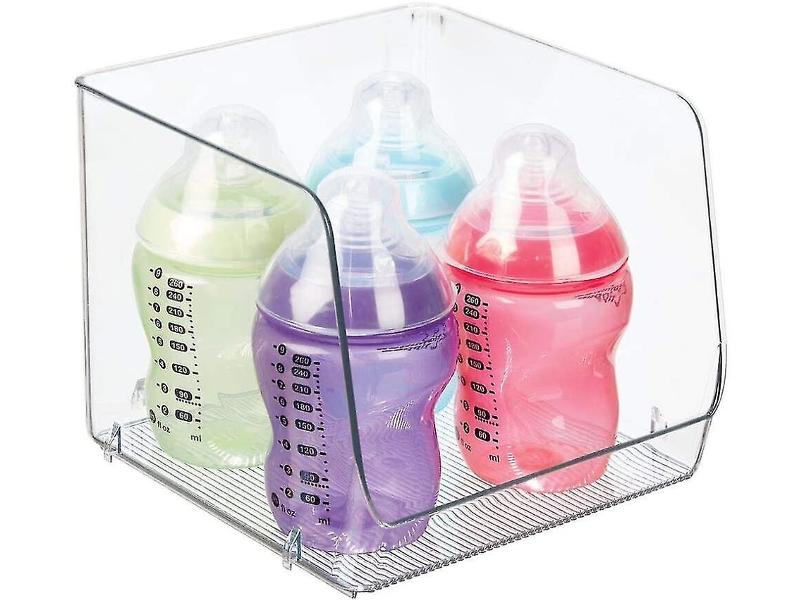 Cubo De Almacenamiento Plástico Apilable Grande Para Alimentos Y Suministros Infantiles En Cocina, Despensa Y Guardería