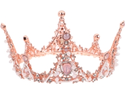 Diadema Nupcial Para Damas De Honor, Tiaras Redondas Hechas A Mano, Tocado De Cristal Brillante.
