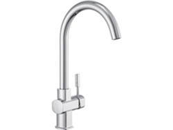 Grifo De Cocina, Caño Alto, Aireador Desmontable, Manija Única De 360° Para Agua Fría Y Caliente, Cromado.