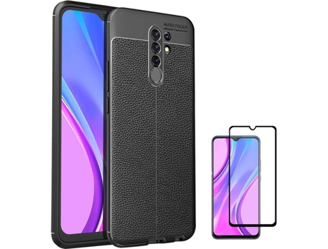 Funda y Protector Xiaomi Redmi 9 Rugged Leather Gris