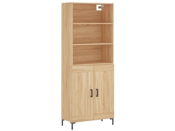 Mueble alto en derivados de madera, color Sonoma, MAISON EXCLUSIVE, 69,5 x 34 x 180 cm