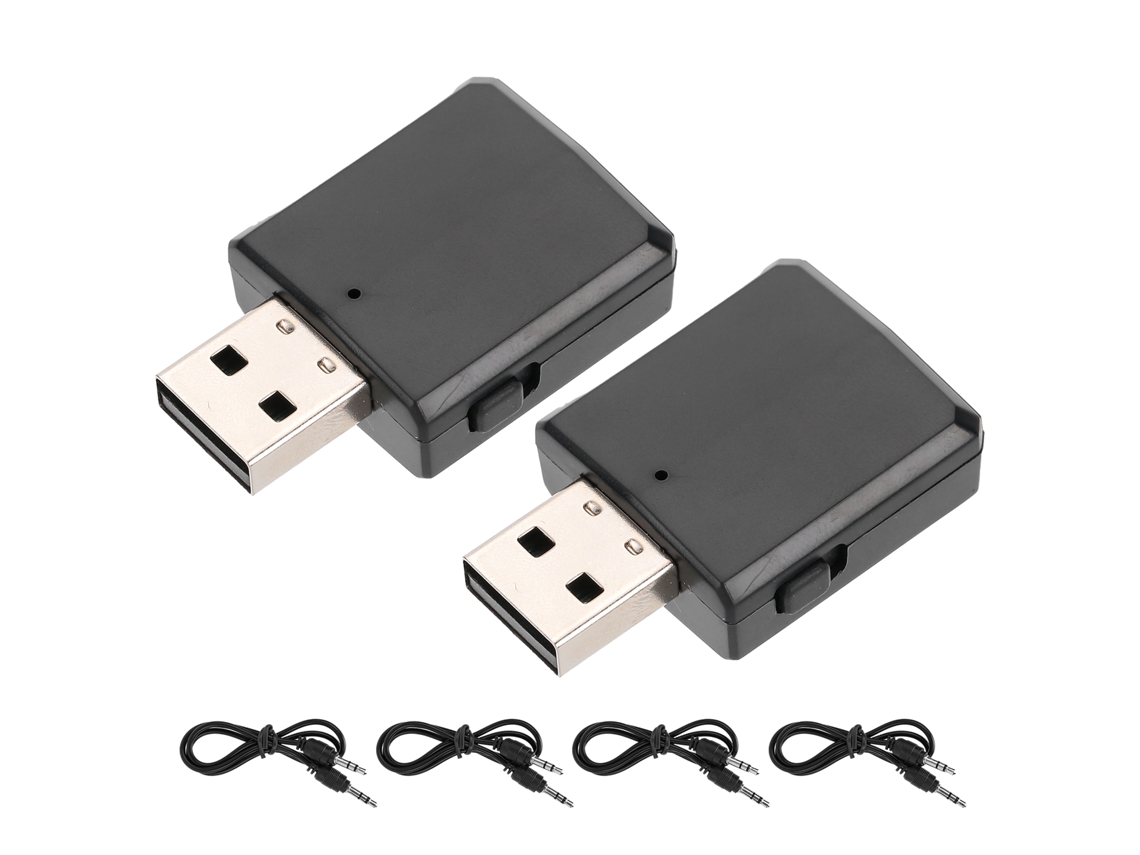 2 Unidades De Transmisor Y Receptor De Audio Bluetooth 5.0, Adaptador 2 En 1 Para Tv, Coche Y Ordenador