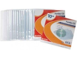 Conjunto 10 Carpetas para CD GRAFOPLAS 1/8 Transparentes