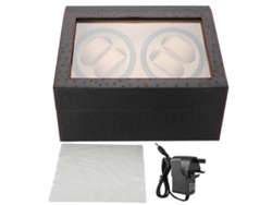 Caja giratoria automática para 4 relojes con estuche de almacenamiento y exhibición.