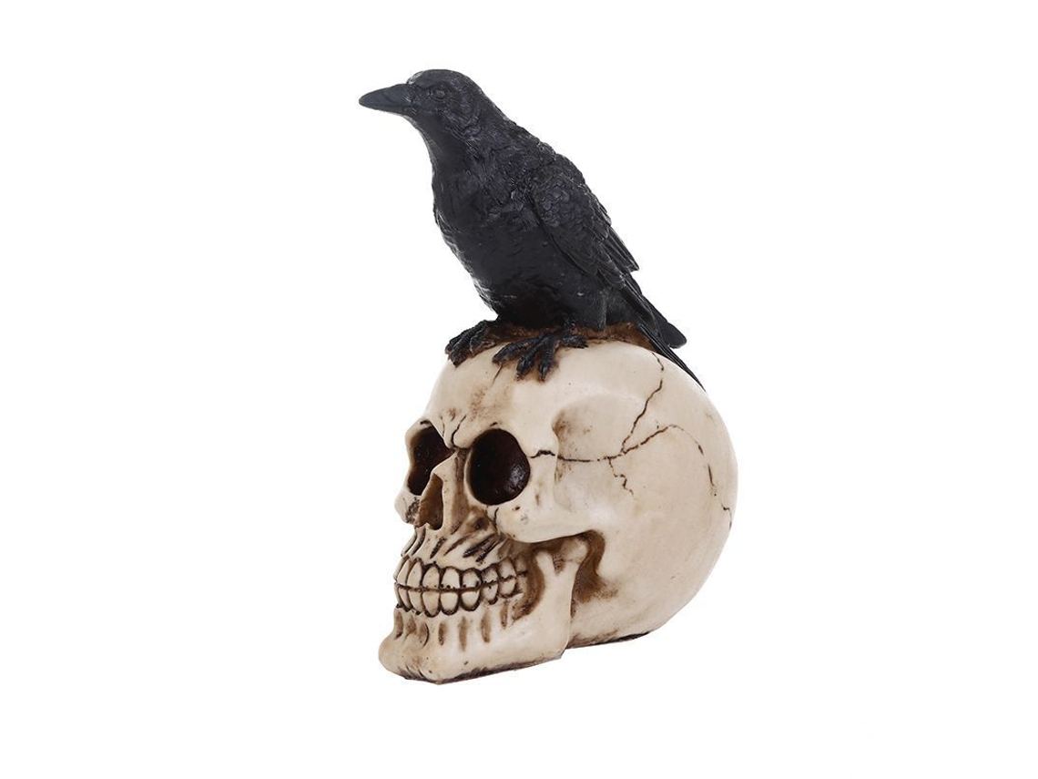 2026-figura De Cuervo Sobre Calavera Decoración De Halloween Regalo Para Hogar