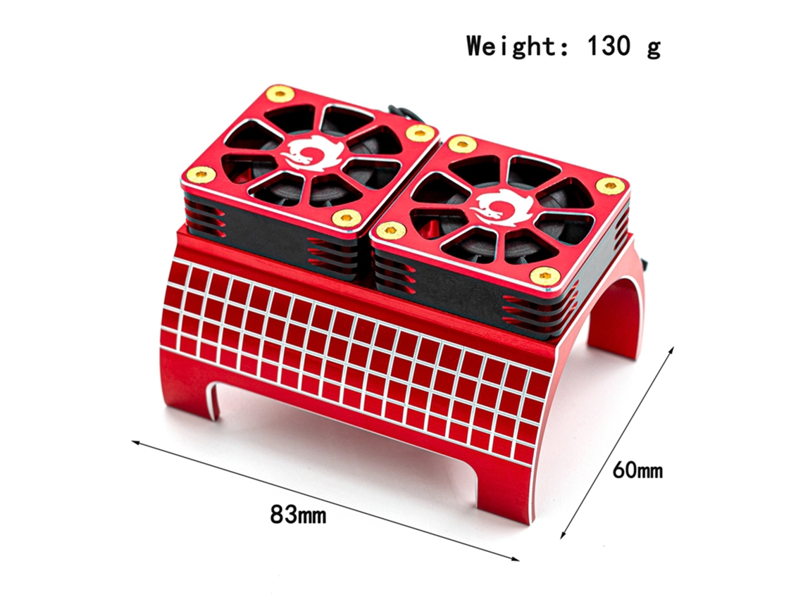 Disipador De Motor Con Doble Ventilador De Enfriamiento Para Coche Rc Big X 8s Kraton 1717 4985 Sr-22 Piezas Rc