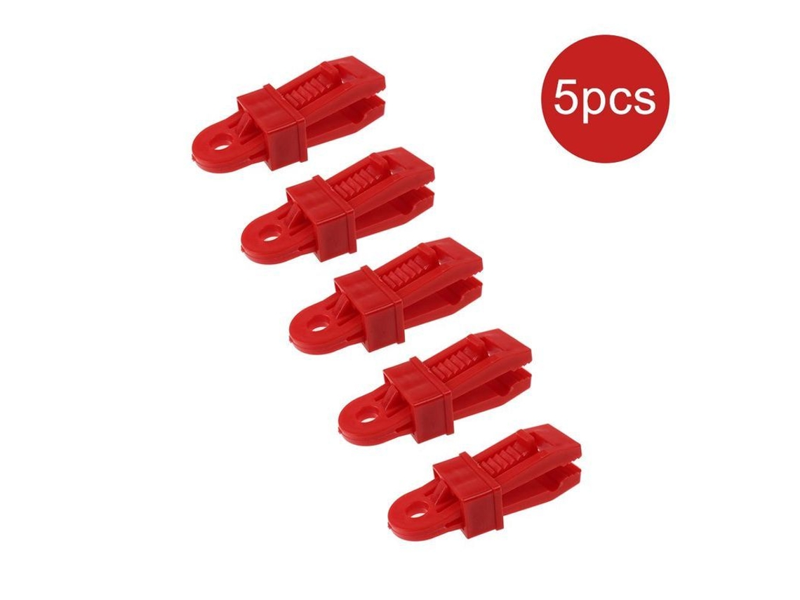 2026-4773-5 Pinzas De Toldo Para Camping Clip De Lona Ajustable Anclaje Exterior Carpa Buckle Rojo
