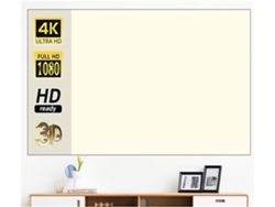 Pantalla De Proyección De 100 Pulgadas, Formato 16:9, Rejilla Blanca, Antirreflejos, Ángulo De Visión De 160°,