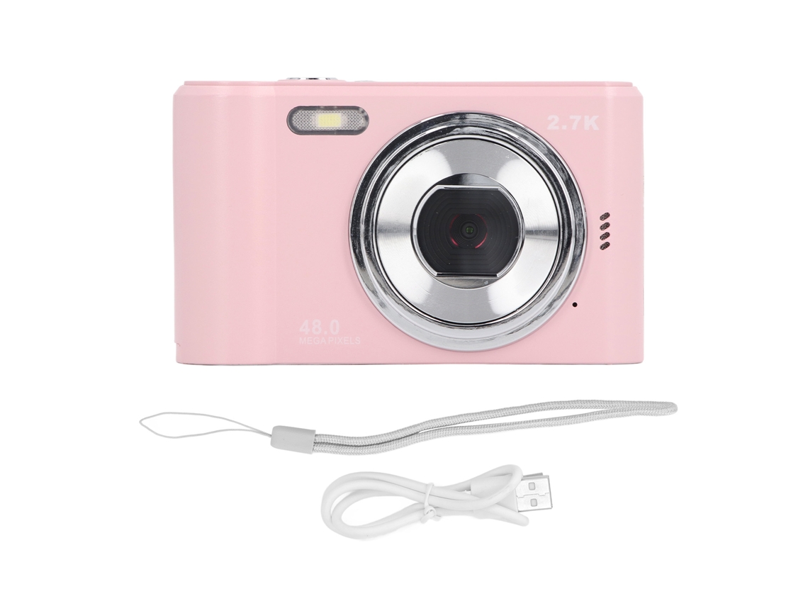 Walshlxq-cámara Digital Para Niños Hd 1080p Con Pantalla Ips 2.4 Pulgadas 44mp En Rosa, Cámara Vlogging Recargable Con Flash