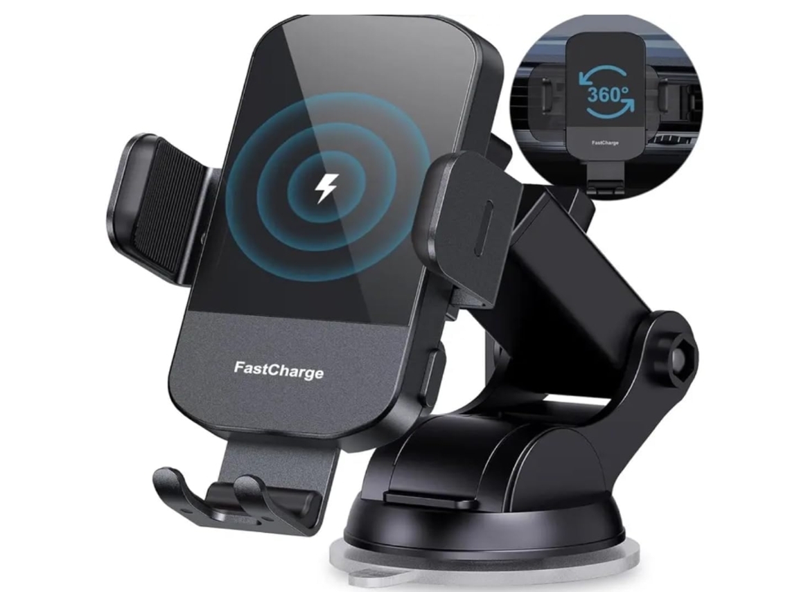 Cargador Carro Sem Fio Alta Velocidade para Apple, Samsung YEMAESRE Negro