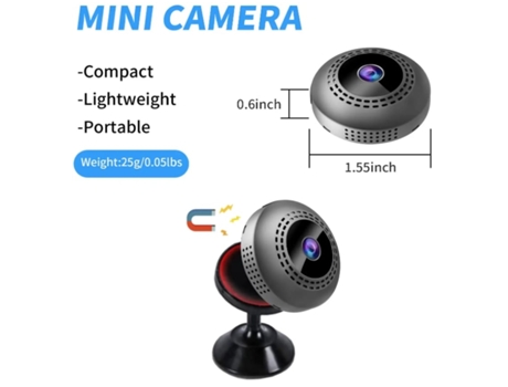 Mini Cámara Spy ENKERS Negro (9128607422405)