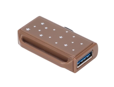 HURRISE Disco Flash Portátil Marrón Claro de Té Plástico Push Pull Thumb Drive para Almacenamiento de Datos de Computadora 64 Gb