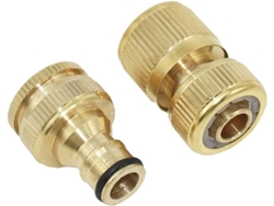 Adaptador De Conector Jardín Rápido Latón Para Manguera Riego Cobre Latón